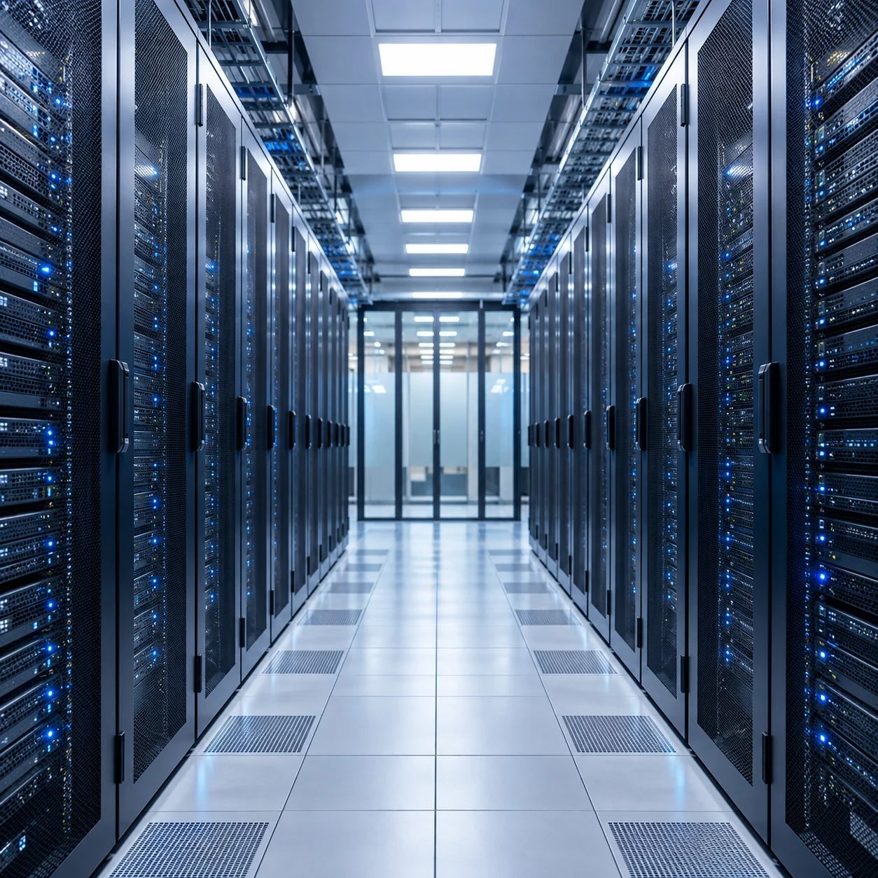 Illustration einer modernen Serverinfrastruktur für den Cloudbetrieb